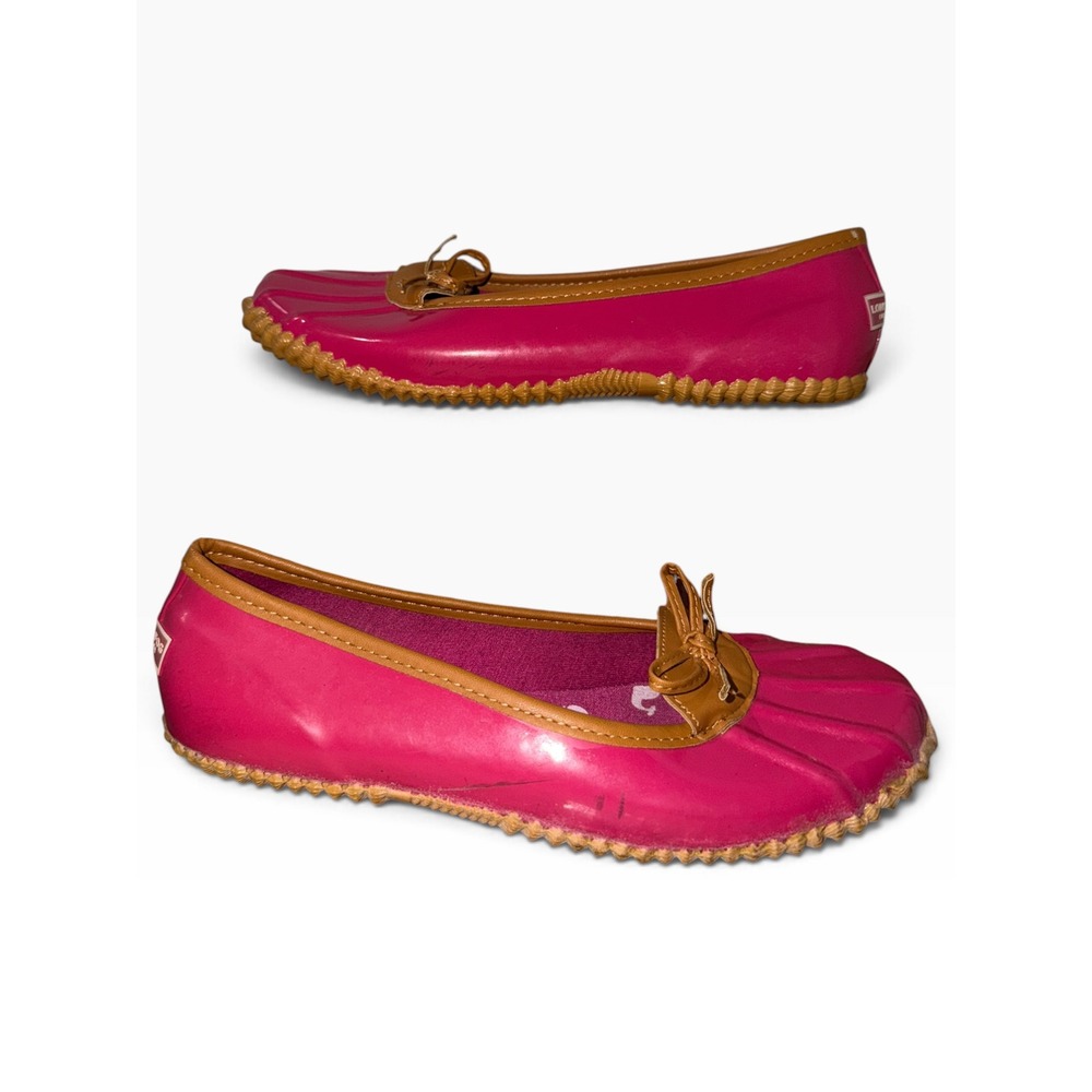 London Fog Webster Pink Duck Ballet Flats Women 8M Nautical Whale QL0020